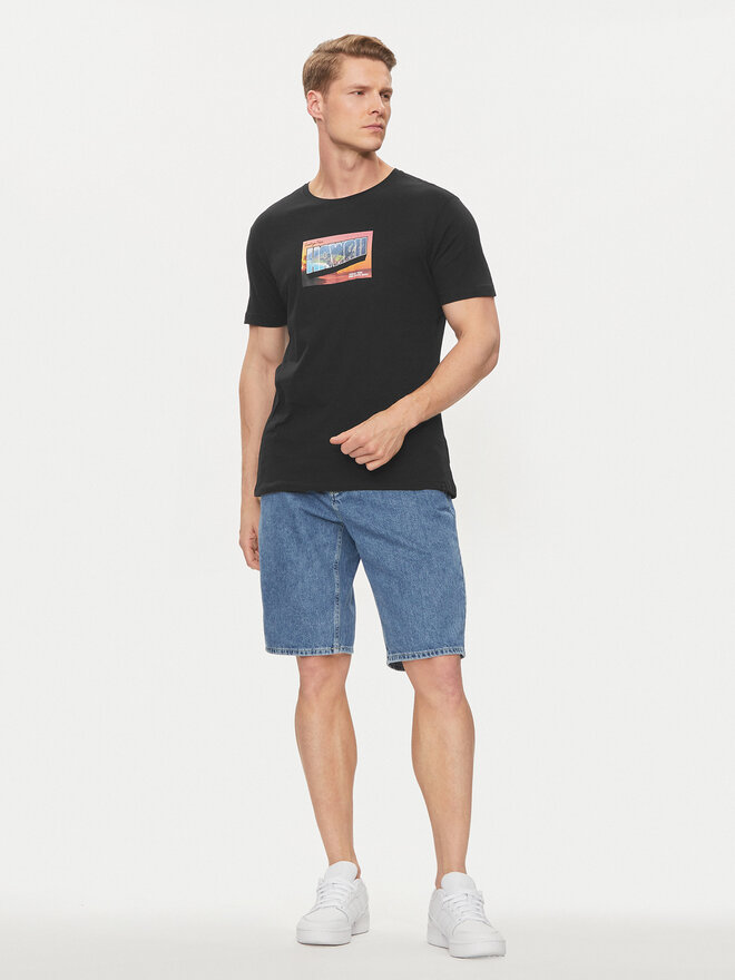 United Colors Of Benetton United Colors Of Benetton Marškinėliai 3P7XU108X Juoda Regular Fit
