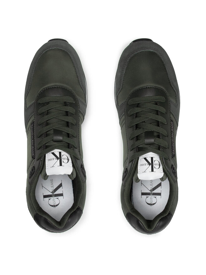 Calvin Klein Jeans Сникърси Calvin Klein Jeans Runner Sneaker Laceup YM0YM00038 Зелен