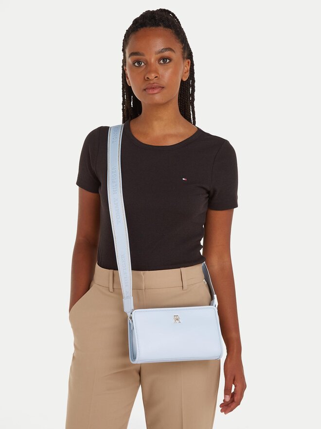 Tommy Hilfiger Geantă Tommy Hilfiger Th Monotype Crossover AW0AW16163 Albastru celest