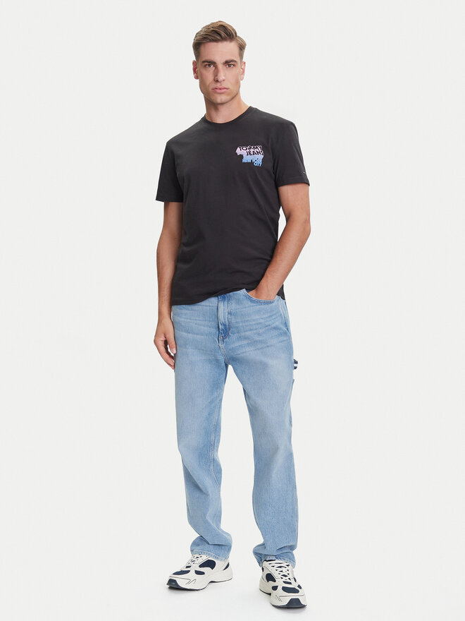 Tommy Jeans Tommy Jeans T-Shirt Stack Backprint DM0DM21589 Schwarz Regular Fit