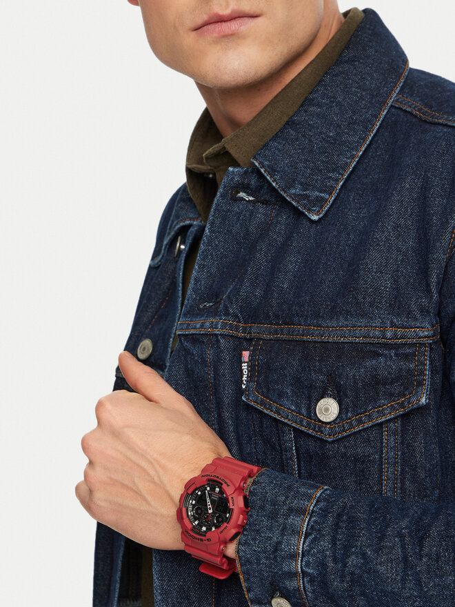 G-Shock Laikrodis G-Shock GA-100B-4AER Raudona