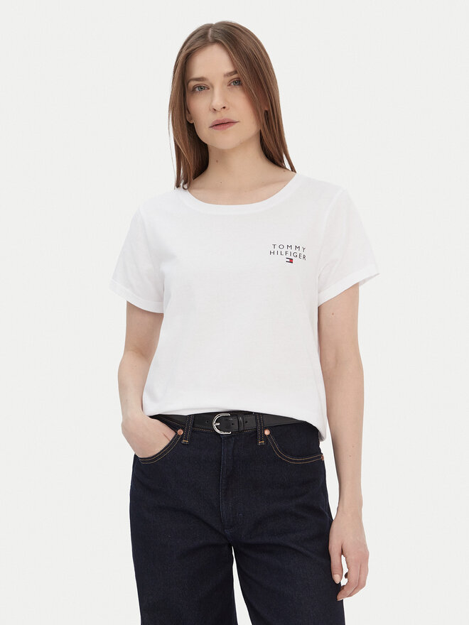 Tommy Hilfiger Tommy Hilfiger T-Shirt UW0UW04525 Weiß Relaxed Fit