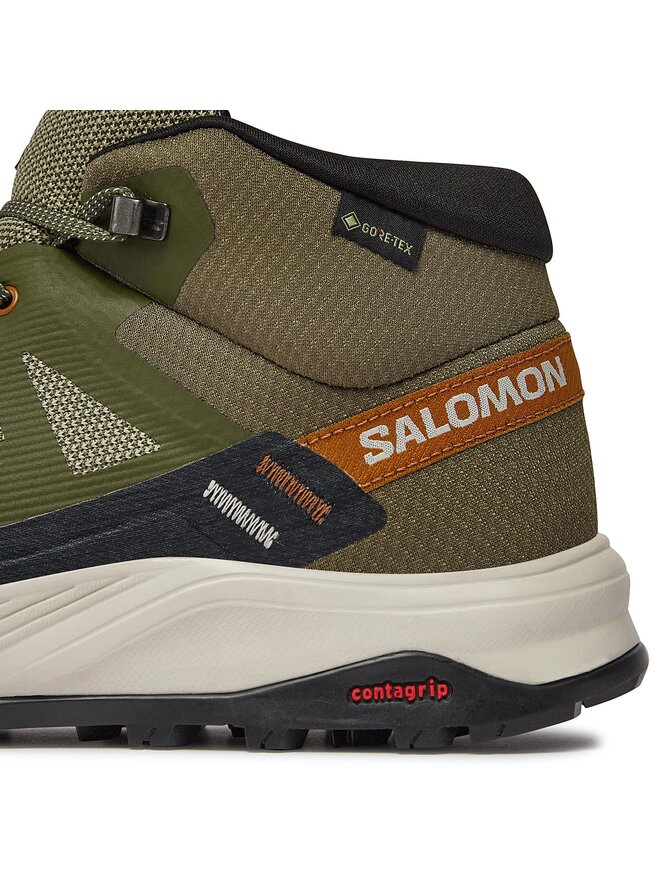 Salomon Trekkingi Salomon Outrise Mid GORE-TEX L47143600 Khaki