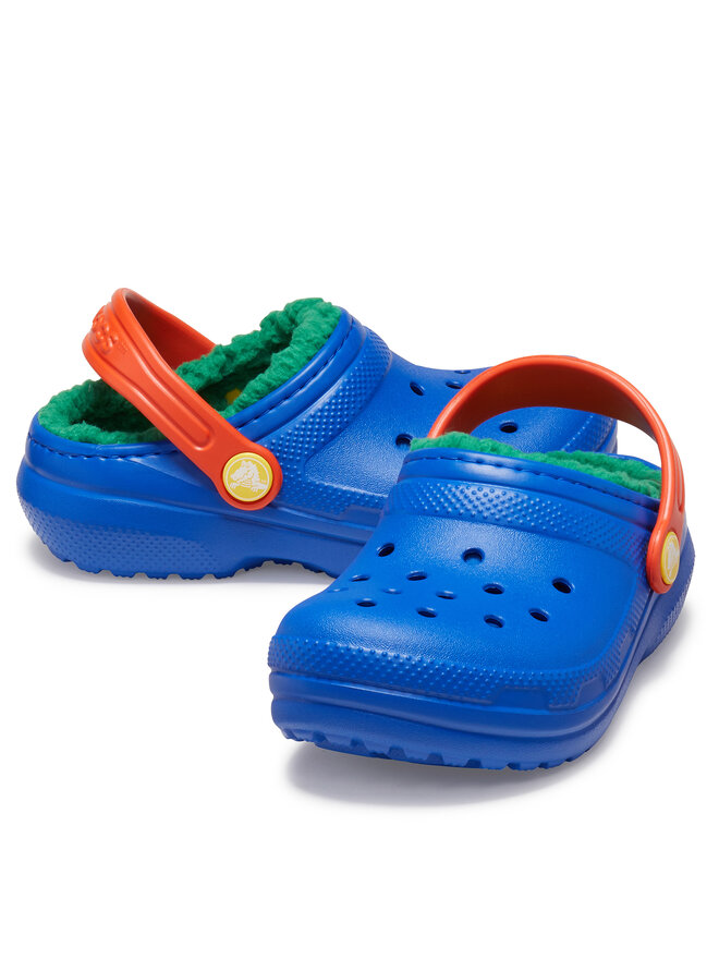 Crocs Чехли Crocs Classic Lined Clog Kids 207010 Син