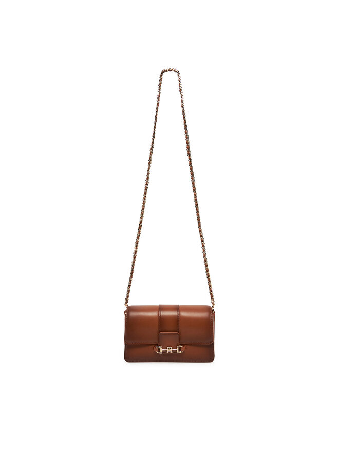 Tommy Hilfiger Torebka Tommy Hilfiger Heritage Leather Crossover Burn AW0AW17398 Brązowy