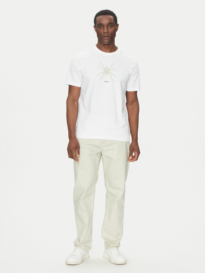 BOSS BOSS Футболка Te_Spiderbat 50534924 Білий Regular Fit