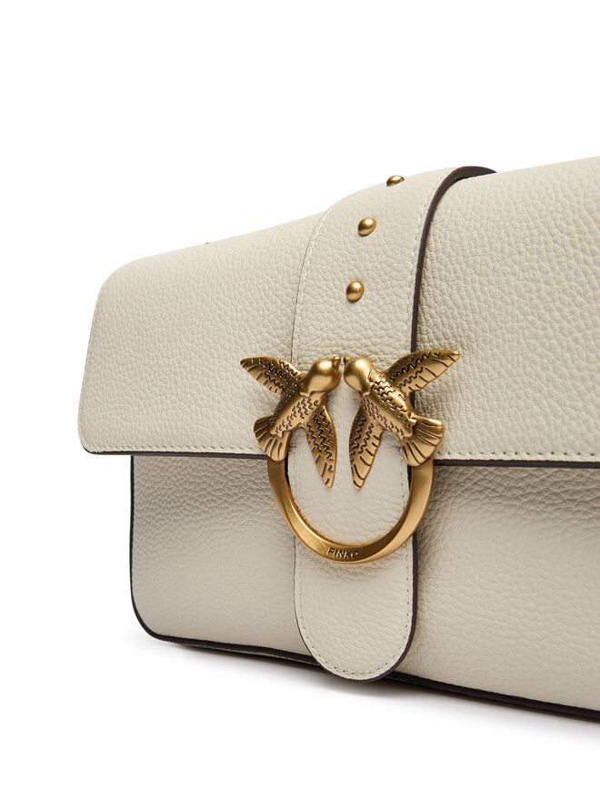 PINKO Handtasche PINKO Love One Classic Slouchy Fl PLTT 104524 A2OX Weiß