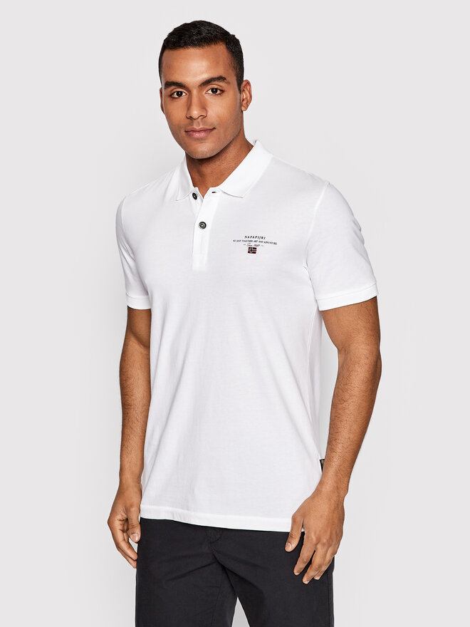 Napapijri Napapijri Polo Elbas Jersey NP0A4GB4 Λευκό Regular Fit