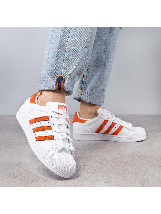 スニーカー adidas Superstar II Khaki Orange Adidas superstar neon orange modne NOWE 40/25 cm
