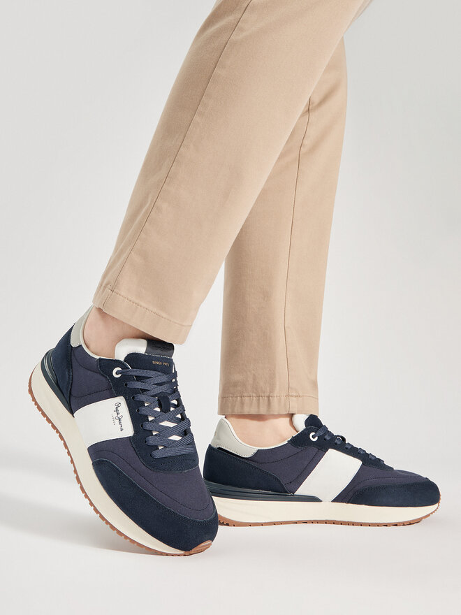 Pepe Jeans Tenisice Pepe Jeans Buster Tape PMS60006 Tamnoplava