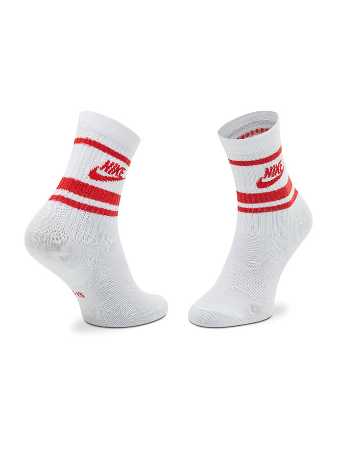 Nike Set di 3 paia di calzini lunghi unisex Nike Everyday Essential DX5089 Bianco