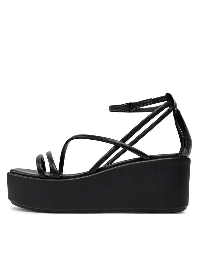 Calvin Klein Sandalen Calvin Klein Wedge Sandal 30 Lth HW0HW01949 Schwarz