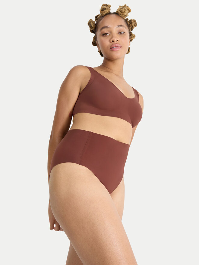 Sloggi Sloggi Klassischer Damenslip mit hoher Taille Zero Feel 10217759 Braun
