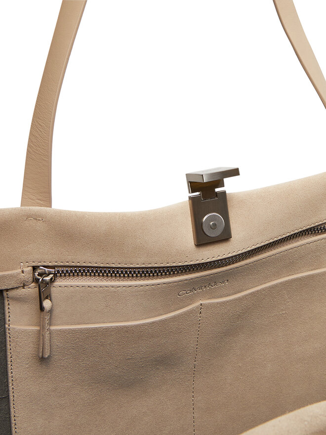 Calvin Klein Τσάντα Calvin Klein Ck Narrate Shopper_Suede K60K612983 Μπεζ