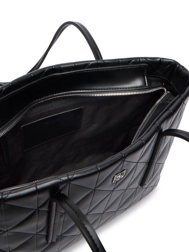 Calvin Klein Handtasche Calvin Klein Quilted Small Tote LV04F3325G Schwarz