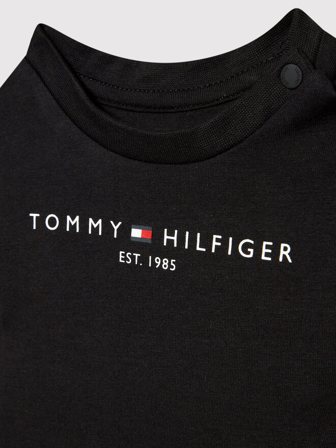 Tommy Hilfiger Tommy Hilfiger Marškinėliai Baby Essential KN0KN01487 Juoda Regular Fit