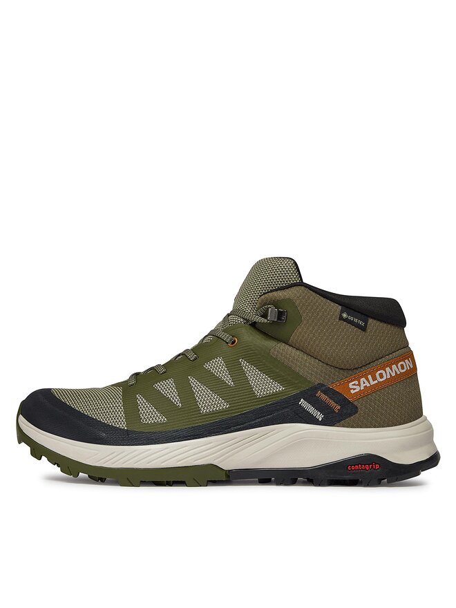 Salomon Trekkingi Salomon Outrise Mid GORE-TEX L47143600 Khaki
