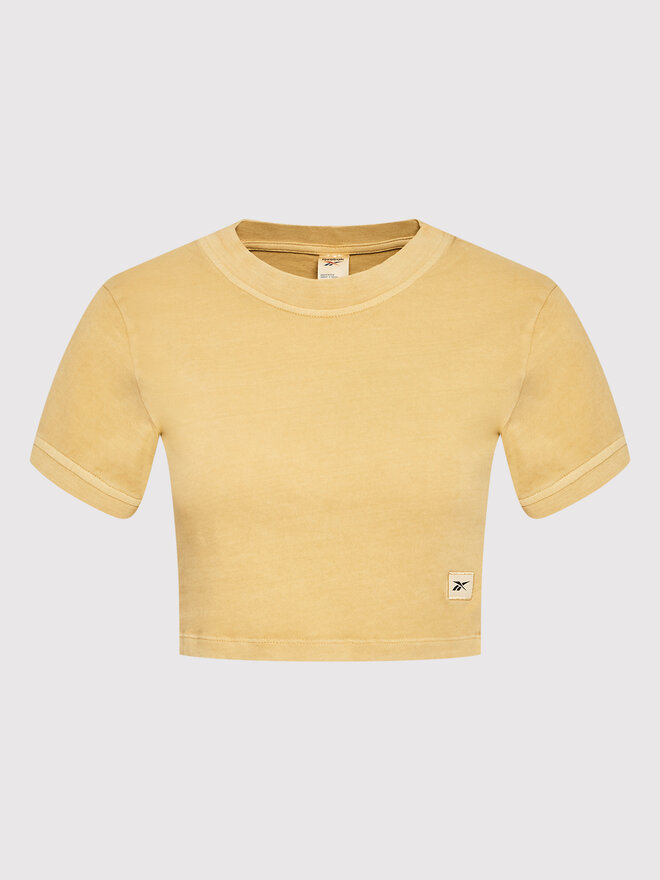 Reebok Reebok Marškinėliai Natural Dye HK4969 Geltona Slim Fit