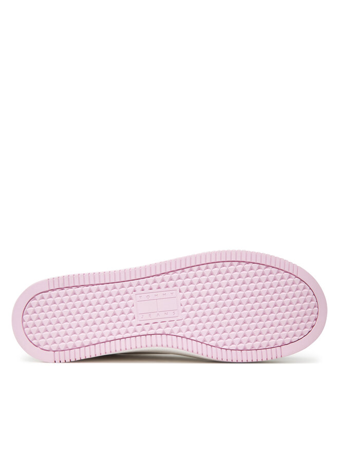 Tommy Jeans Snīkeri Tommy Jeans Tjw Flatform Patent Sneaker EN0EN02864 Écru