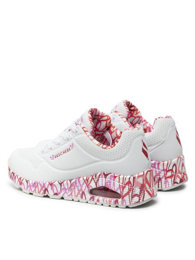 Skechers Sneakersy Skechers Uno Loving Love 155506/WRPK Bílá