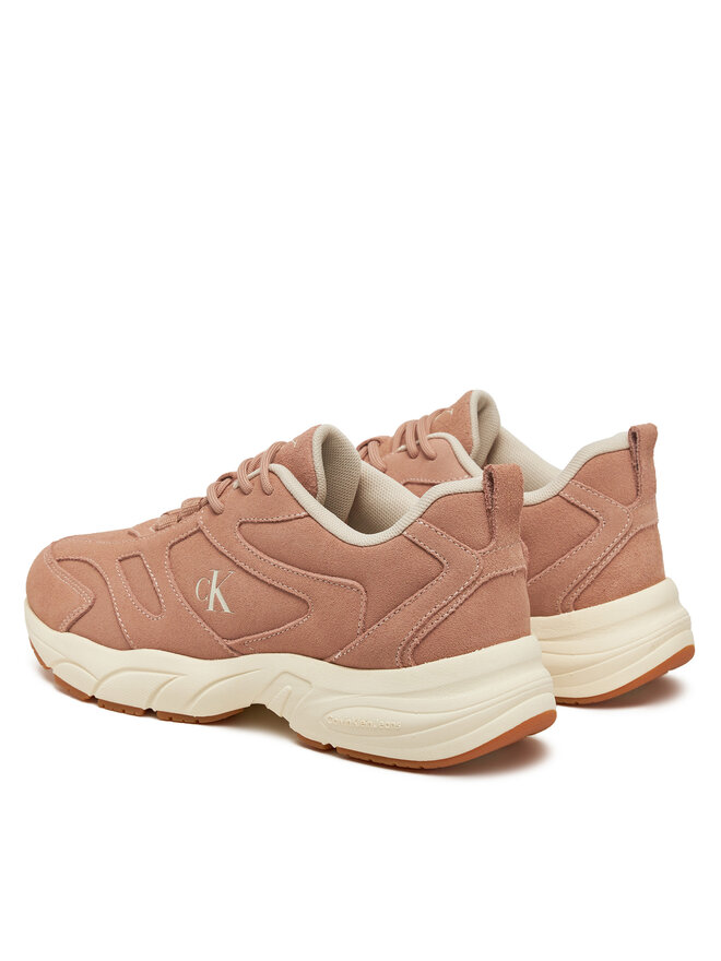 Calvin Klein Jeans Сникърси Calvin Klein Jeans Retro Tennis Low Mg Mix Media Wn YW0YW01639 Розов