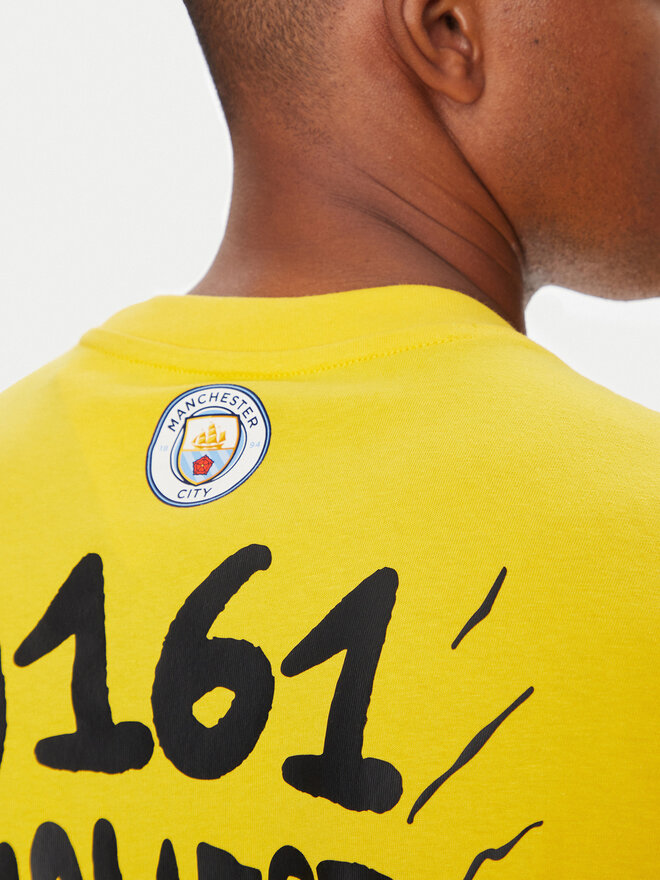 Puma Puma Marškinėliai CWC Hoops x Man City 631696 Geltona Regular Fit