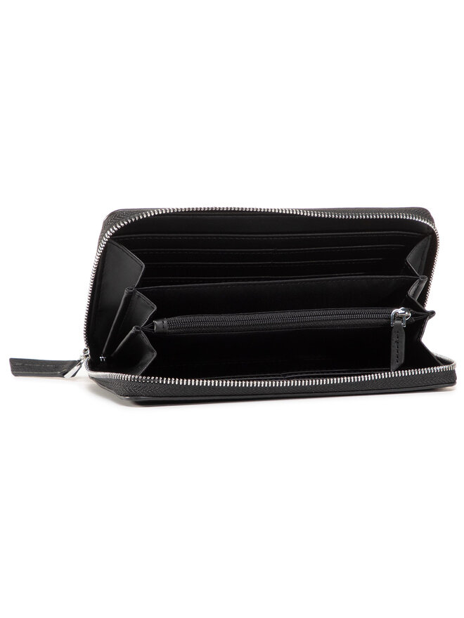 Calvin Klein Liels sieviešu maks Calvin Klein Ck Must Ziparound Lg K60K606698 Melns