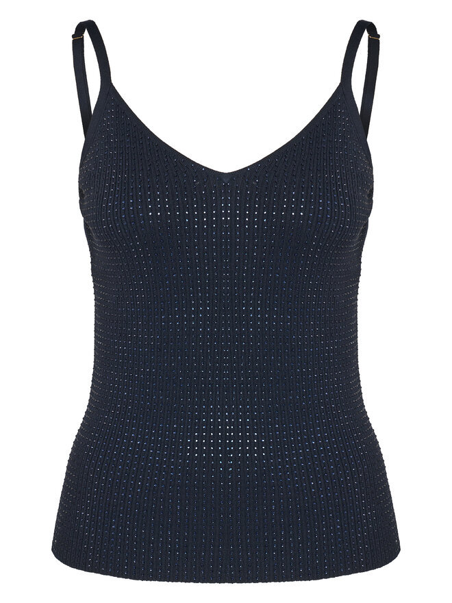 Fracomina Fracomina Felső FR25ST4006K410J9 Sötétkék Slim Fit