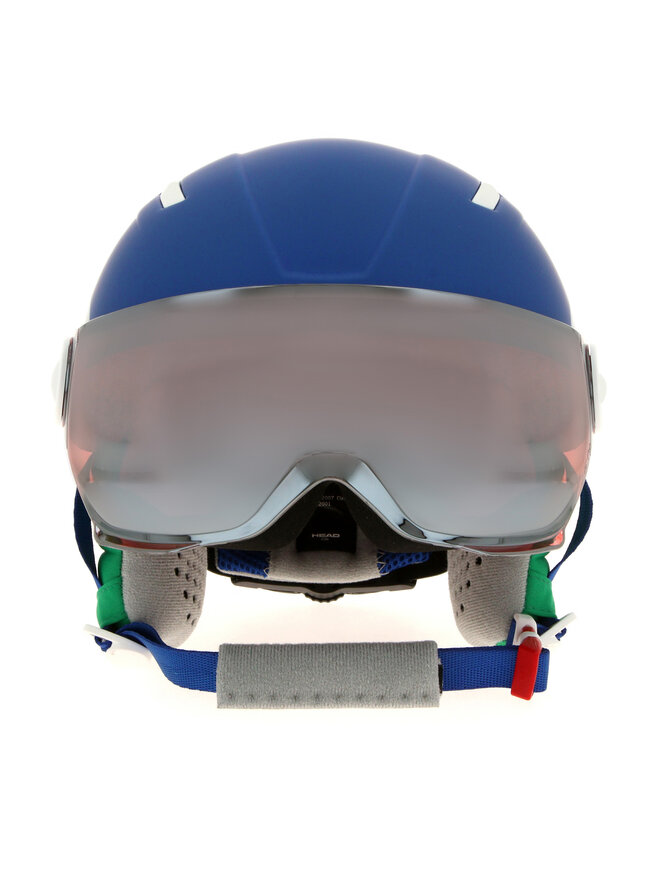 Head Kask narciarski Head Mojo Visor Blue/Green 328234 Niebieski
