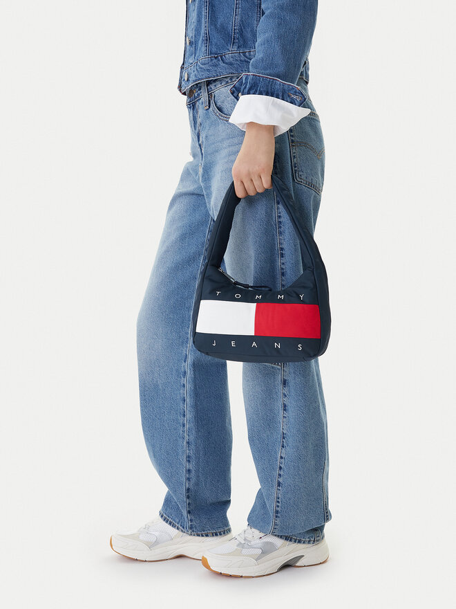 Tommy Jeans Handtasche Tommy Jeans Tjw Archive Shoulder Bag AW0AW18074 Dunkelblau