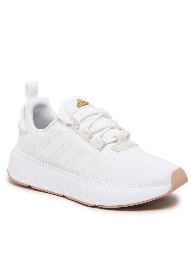White and gold adidas swift run hot sale