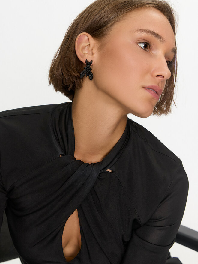 Patrizia Pepe Обици Patrizia Pepe 8JA059/M044-J3O4 Черен