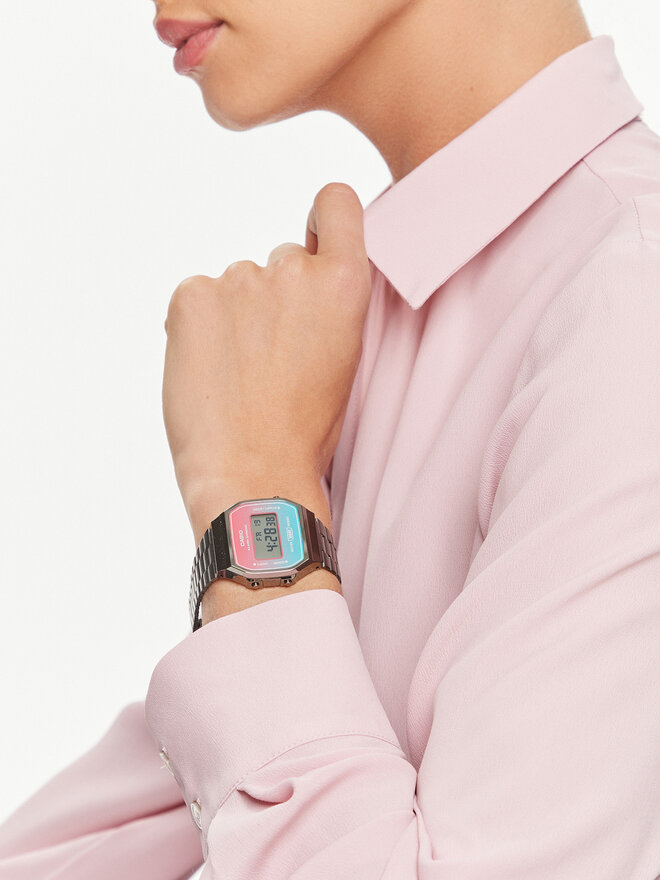 Casio Zegarek Casio A168WERB-2AEF Srebrny