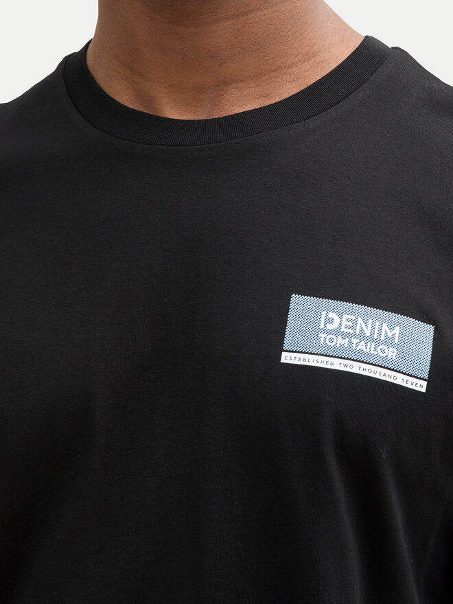 Tom Tailor Denim Tom Tailor Denim T-Shirt 1043491 Μαύρο Regular Fit