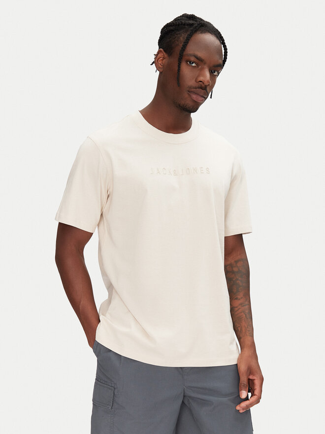 Jack&Jones Jack&Jones Marškinėliai Recharge 12273070 Smėlio Relaxed Fit