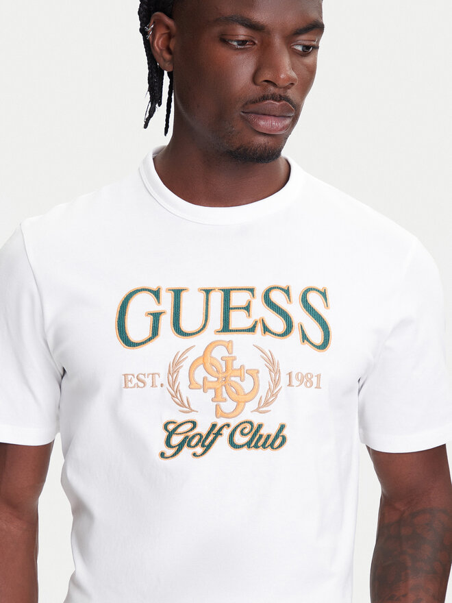 Guess Guess Marškinėliai M5YI22 K8FQ4 Balta Regular Fit