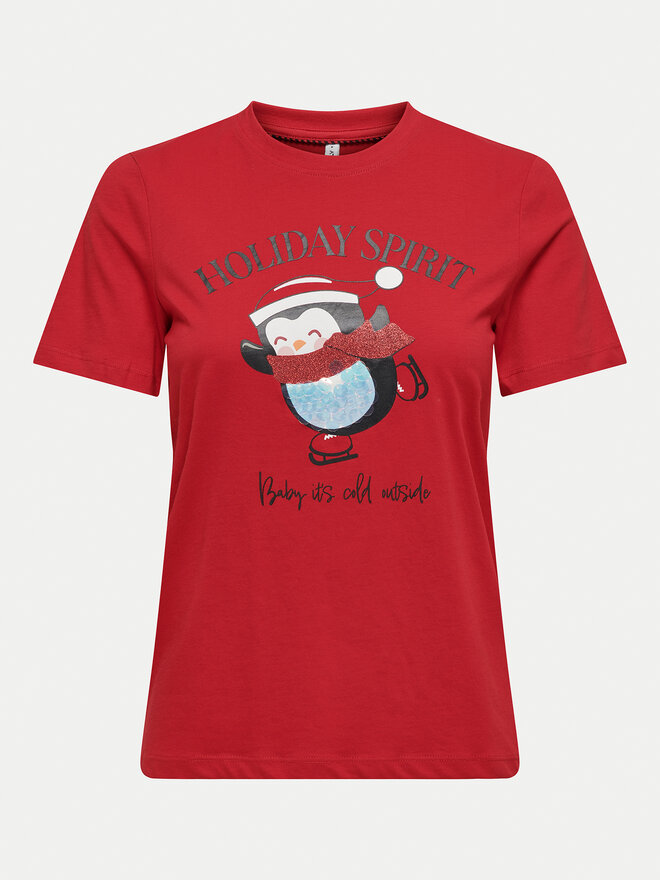ONLY ONLY Camiseta Kita 15331069 Rojo Regular Fit