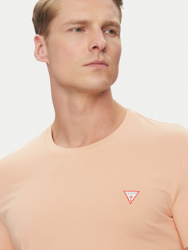 Guess Guess Marškinėliai M2YI24 J1314 Oranžinė Slim Fit
