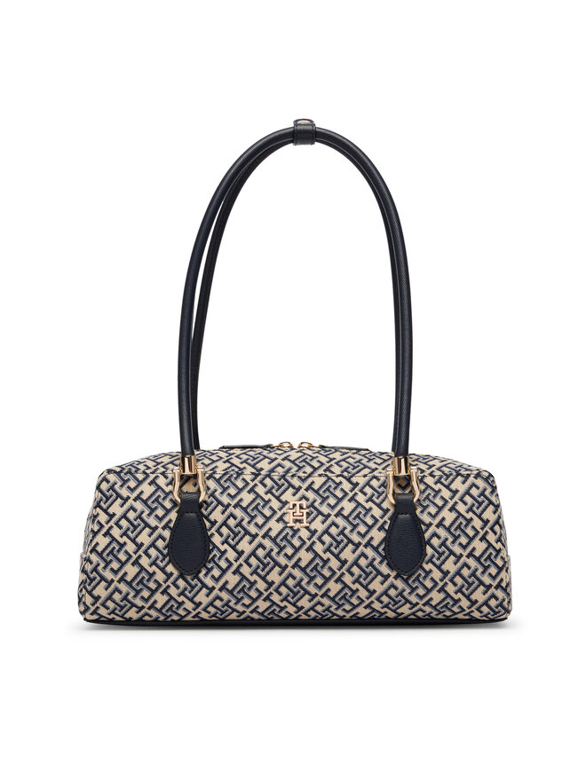 Tommy Hilfiger Handtasche Tommy Hilfiger Th Grace Shoulder Bag Jacquard AW0AW18752 Blau