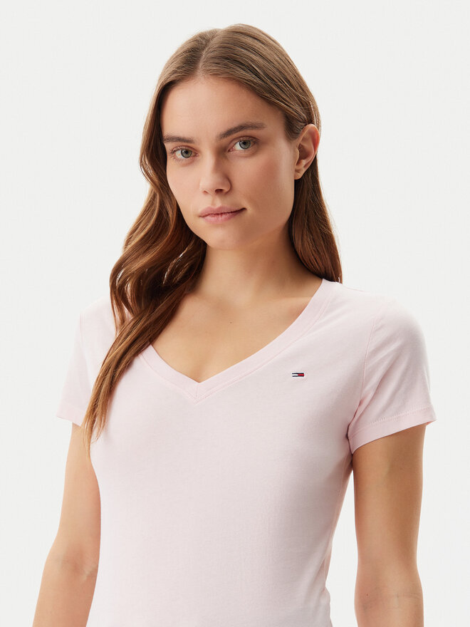 Tommy Jeans Tommy Jeans Camiseta DW0DW20458 Rosa Slim Fit