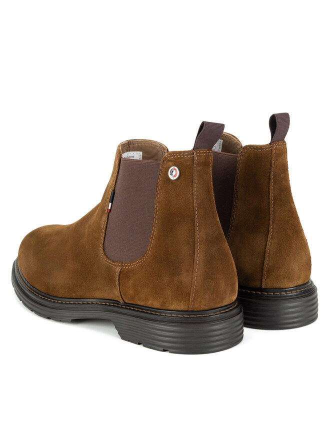 U.S. Polo Assn. Kotníková obuv s elastickým prvkem U.S. Polo Assn. LORENZ001M/DSE1 Hnědá