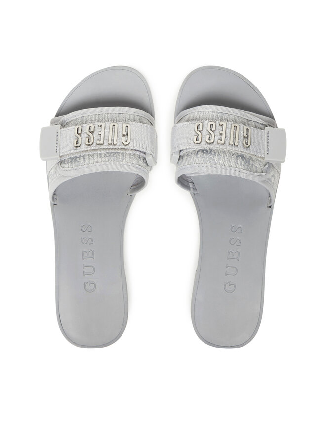 Guess Klapki Guess FLJELYLEL19 Srebrny