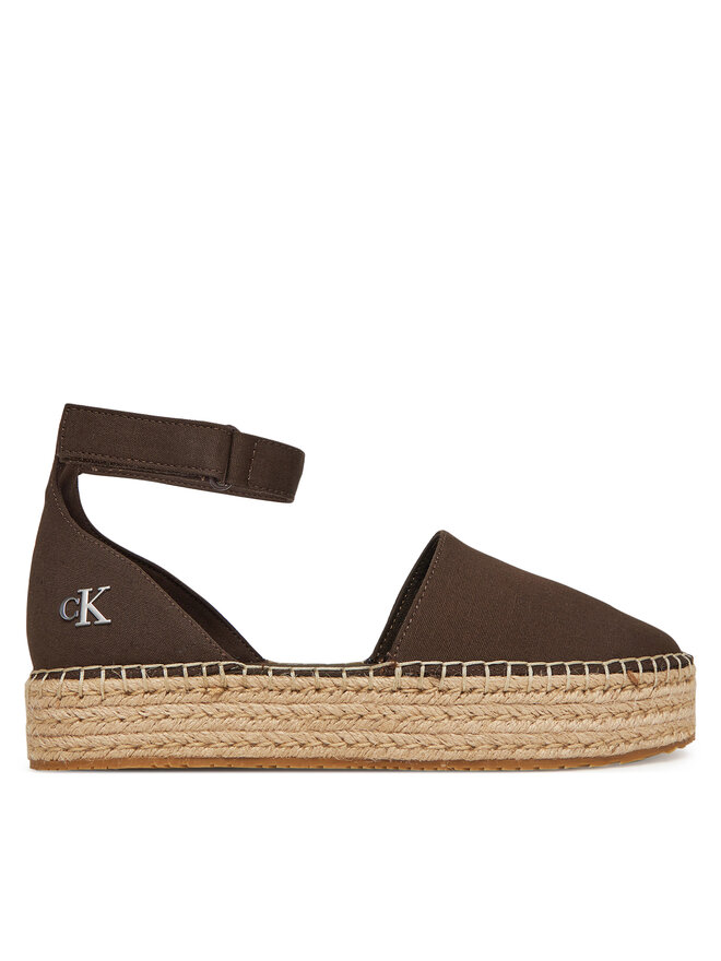 Calvin Klein Jeans Εσπαντρίγιες Calvin Klein Jeans Flatform Espadrille Sling Mg YW0YW01735 Καφέ