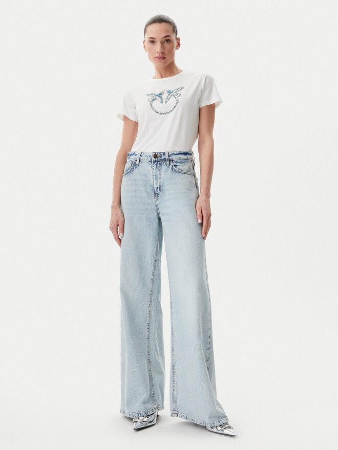 PINKO PINKO Marškinėliai Quentin 100535 A2G7 Balta Regular Fit