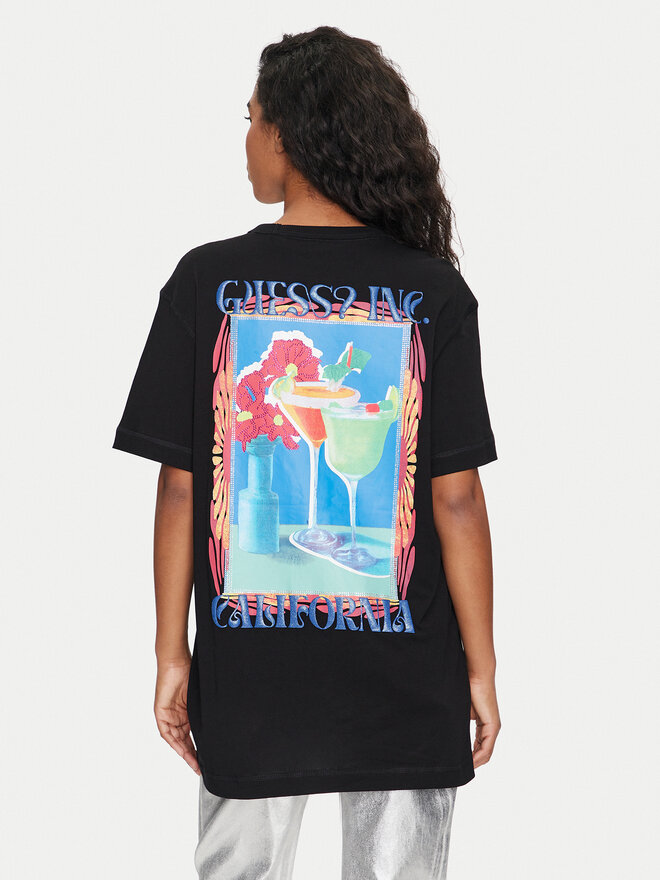 Guess Guess T-Shirt W4GI19 JA914 Μαύρο Regular Fit