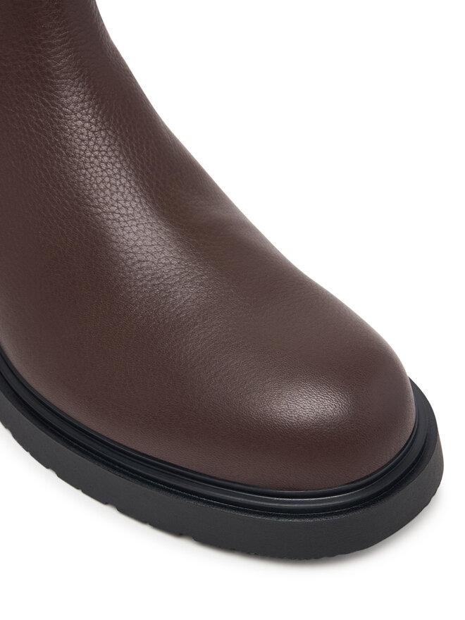 Calvin Klein Klassische Stiefeletten Calvin Klein Combat Ess Chelsea Boot Lth YM0YM01374 Braun