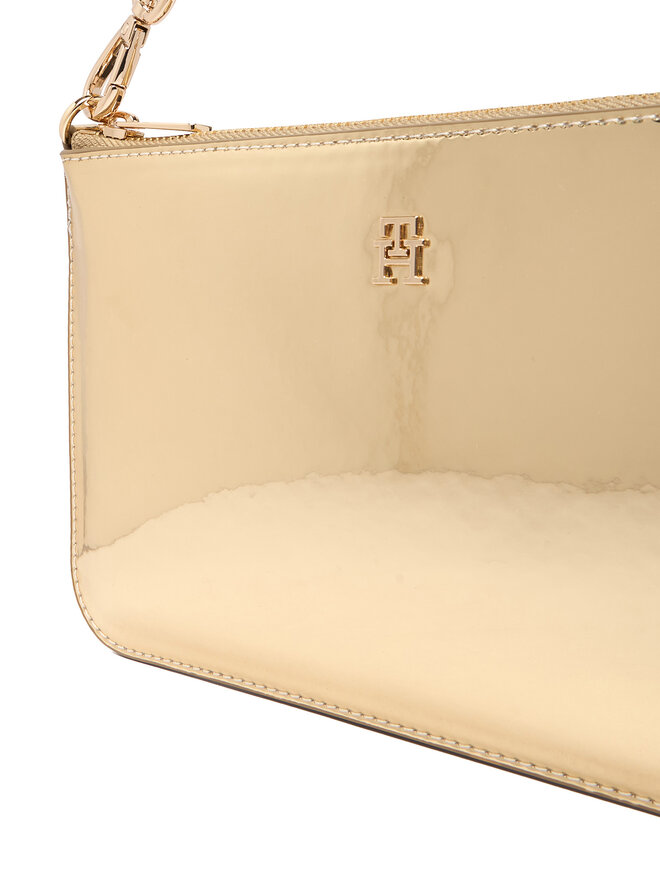Tommy Hilfiger Ročna torba Tommy Hilfiger Th Icon Chain Shoulder Pouch Met AW0AW18219 Zlata