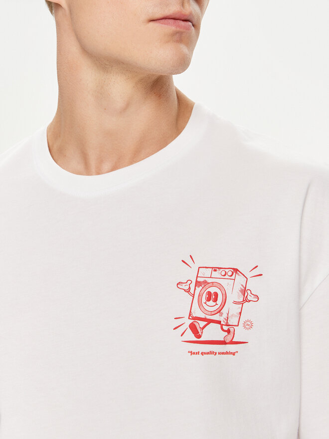 Jack&Jones Jack&Jones Marškinėliai Bradley 12264405 Balta Wide Fit