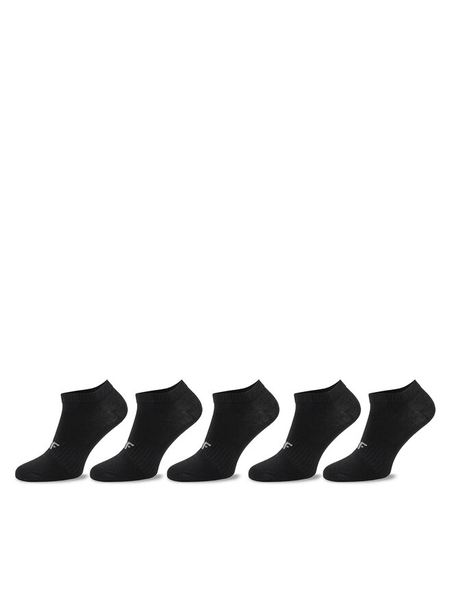 4F 5 pares de calcetines tobilleros para niño 4F 4FJWSS24USOCM251 Negro