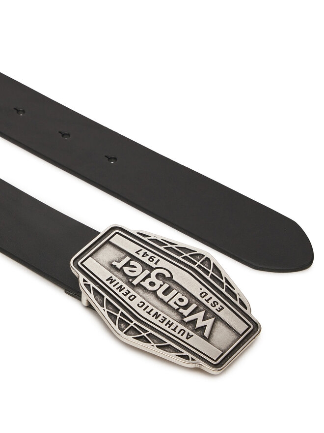 Wrangler Pasek Męski Wrangler Big Buckle 112358068 Czarny